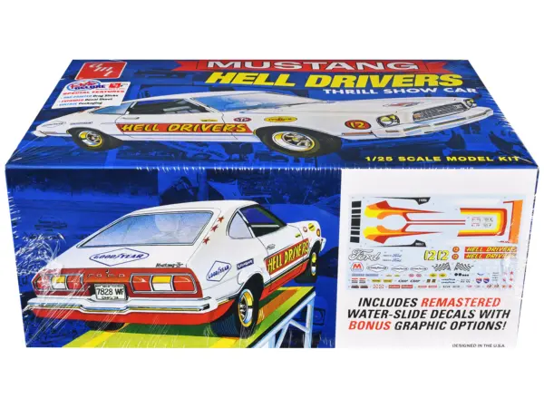 Skill 2 Model Kit 1977 Ford Mustang "Hell Drivers" Thrill Show Car 1/25 Scale Model by AMT #3