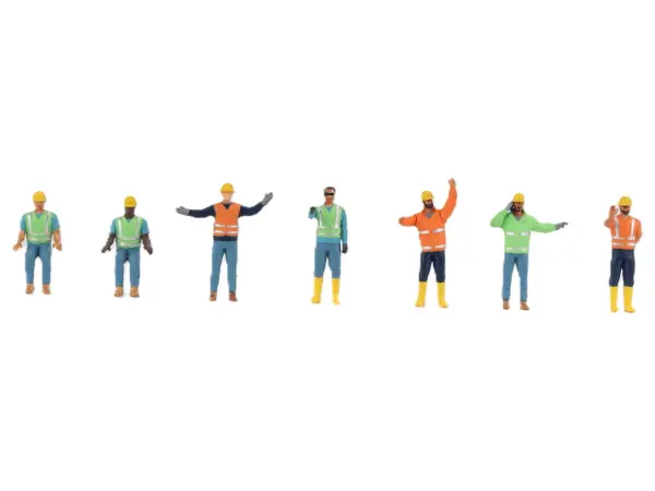 "Construction Workers" 7 Piece Figure Set for 1/50 Scale Models by Diecast Masters #2