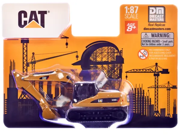 CAT Caterpillar 320D L Hydraulic Excavator Yellow 1/87 (HO) Diecast Model by Diecast Masters #1