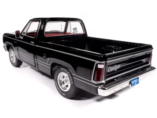 1979 Dodge Adventurer Sweptline Pickup Truck Black with Red Interior "American Muscle" Series 1/18 Diecast Model Car by Auto World #5