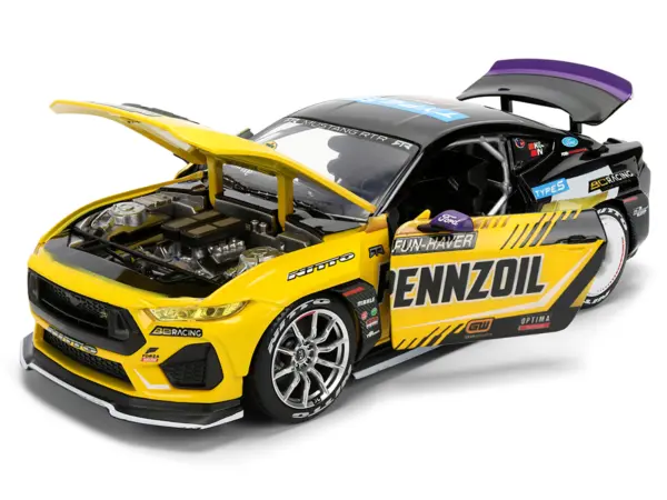 Ford Mustang RTR #88 Chelsea Denofa "Pennzoil" "Formula Drift PRO Championship" (2025) with Lights "RTR Vehicles" Series 1/24 Diecast Model Car by Jada #2