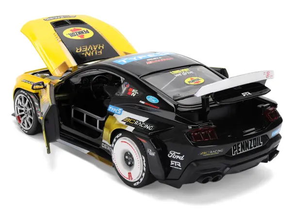 Ford Mustang RTR #88 Chelsea Denofa "Pennzoil" "Formula Drift PRO Championship" (2025) with Lights "RTR Vehicles" Series 1/24 Diecast Model Car by Jada #4