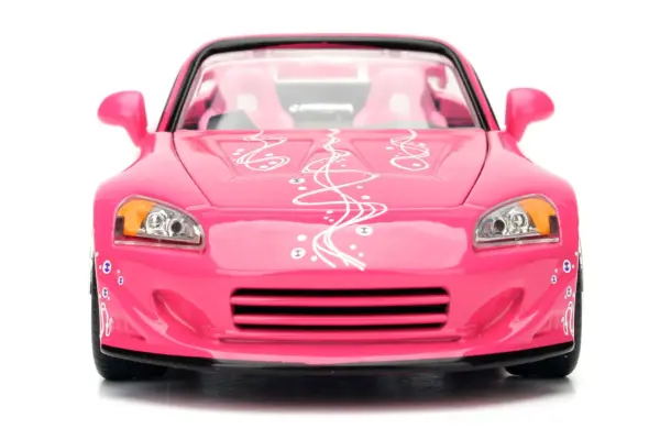 Suki's 2001 Honda S2000 Convertible Pink with Graphics "Fast & Furious" Movie 1/24 Diecast Model Car by Jada #4
