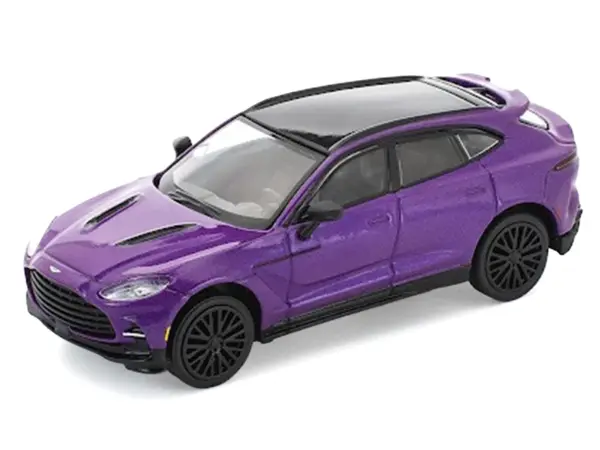 Aston Martin DBX 707 Storm Purple Metallic with Black Top 1/64 Diecast Model Car by Pop Race #5