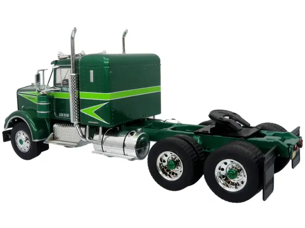 1976 Kenworth W900A Tractor with Dry Goods Trailer Green Metallic with Light Green Graphics "Vintage Heavy Haul Truck Collection" 1/43 Diecast Model by Iconic Replicas #5
