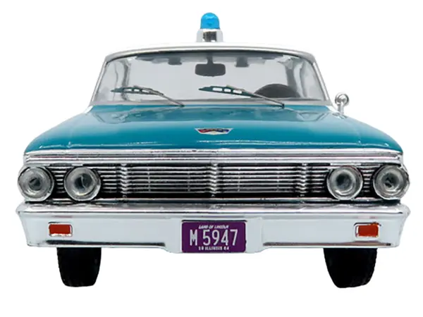 1964 Ford Galaxie 500 Police Car "Chicago Police Department" Blue and White "Five0" Series Limited Edition to 504 pieces Worldwide 1/43 Diecast Model by Iconic Replicas #4