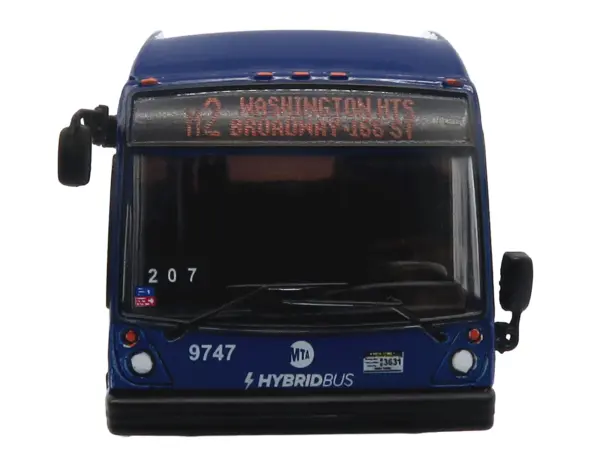Nova Bus LFSH HEV Hybrid Transit Bus "MTA New York City" Blue with Yellow Graphics Limited Edition to 504 pieces Worldwide 1/87 (HO) Diecast Model by Iconic Replicas #4