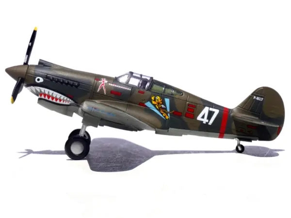 Curtiss P-40B/C Warhawk Fighter Aircraft "White 47 Robert T. Smith 3rd Squadron Hell's Angels Chinese Air Force Burma" (1942) 1st American Volunteer Group 1/72 Diecast Model Airplane by Legion #2