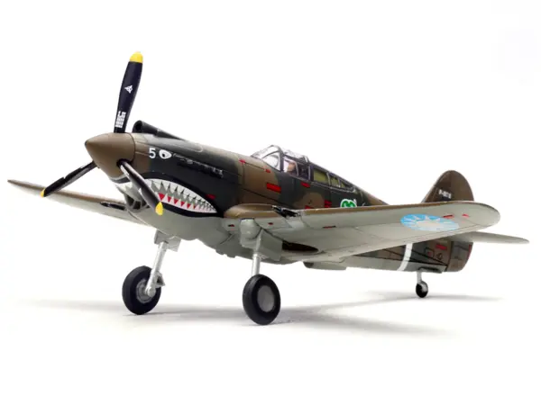 Curtiss P-40B/C Warhawk Fighter Aircraft "White 5 Charles Bond 1st Squadron Flying Tigers Chinese Air Force" (1942) 1st American Volunteer Group 1/72 Diecast Model Airplane by Legion #2