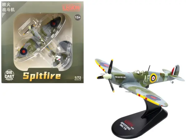 Supermarine Spitfire Mk IIa Fighter Aircraft "P7290 Air Fighting Development Unit RAF Duxford" (1942) Royal Air Force 1/72 Diecast Model by Legion #1