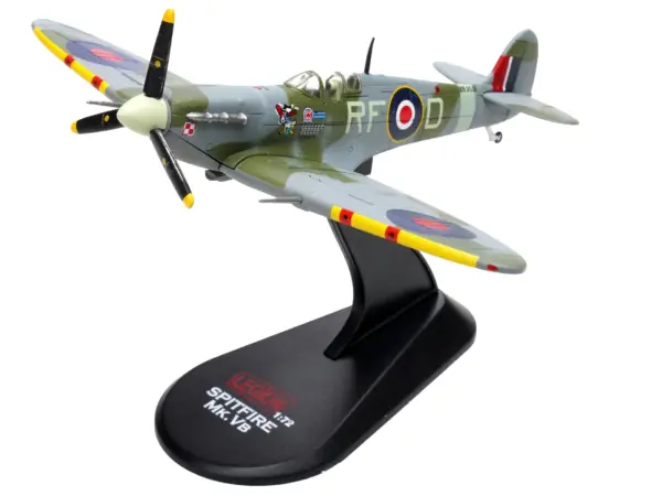 Supermarine Spitfire Mk Vb Fighter Aircraft "EN951 Ace Jan Zumbach No. 303 Polish Kosciuszko Squadron" (1943) Royal Air Force 1/72 Diecast Model by Legion #4