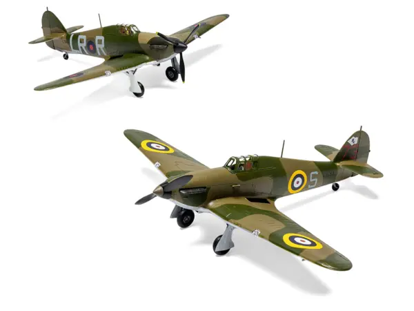 Level 1 Model Kit Hawker Hurricane Mk.I Aircraft with 2 Scheme Options 1/72 Scale Plastic Model Kit by Airfix #3
