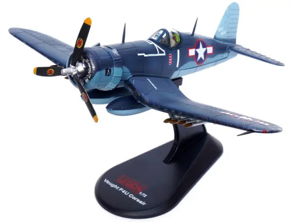 Vought F4U-1A Corsair Fighter Plane "Big Hog" VF-17 "Jolly Rogers" Captain Tommy Blackburn US Navy (1943) 1/72 Diecast Airplane Model by Legion #5