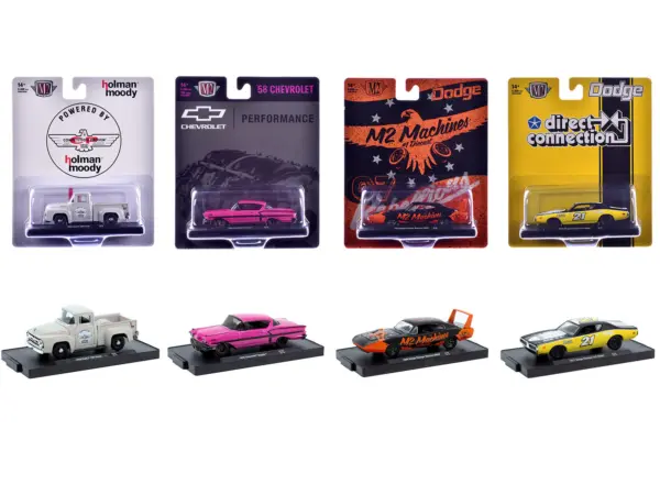 "Auto-Drivers" Set of 4 pieces in Blister Packs Release 129 Limited Edition to 10000 pieces Worldwide 1/64 Diecast Model Cars by M2 Machines #1