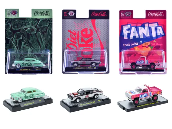 "Sodas" Set of 3 pieces Release 60 Limited Edition to 10000 pieces Worldwide 1/64 Diecast Model Cars by M2 Machines #1