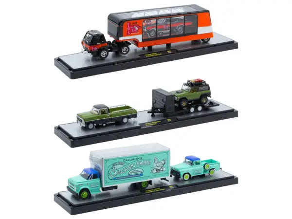 Auto Haulers Set of 3 Trucks Release 91 Limited Edition to 8000 pieces Worldwide 1/64 Diecast Model Cars by M2 Machines #2