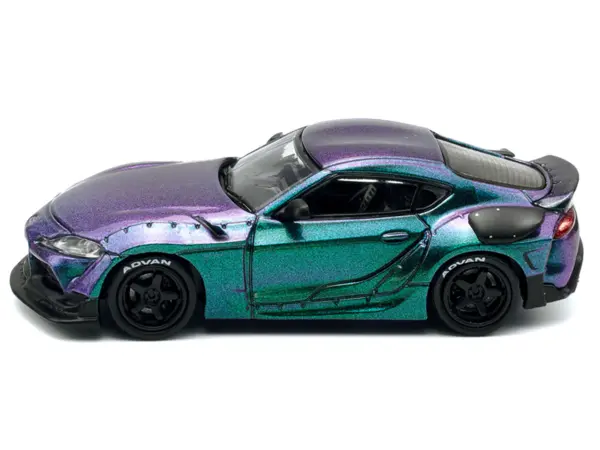Toyota HKS GR Supra RHD (Right Hand Drive) Magic Purple Metallic 1/64 Diecast Model Car by Pop Race #2