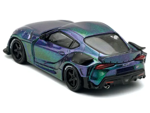 Toyota HKS GR Supra RHD (Right Hand Drive) Magic Purple Metallic 1/64 Diecast Model Car by Pop Race #4