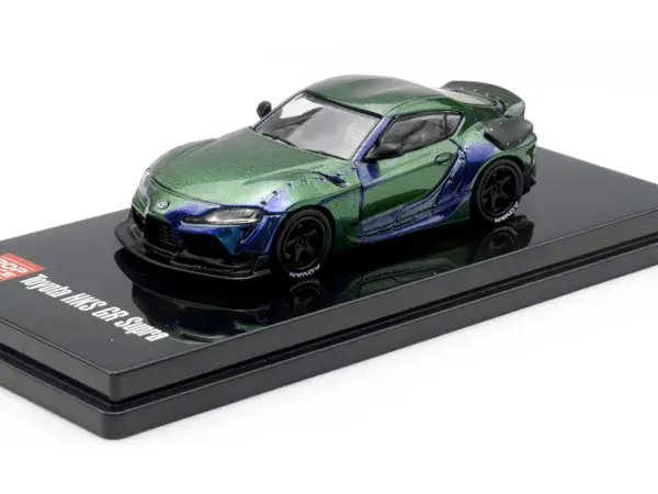 Toyota HKS GR Supra RHD (Right Hand Drive) Magic Purple Metallic 1/64 Diecast Model Car by Pop Race #5
