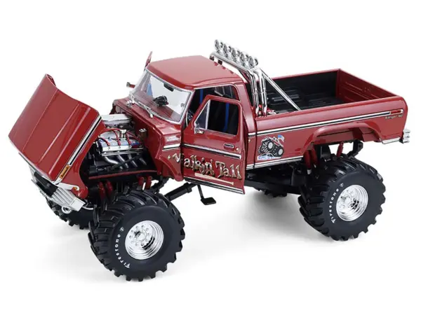 1979 Ford F-250 Monster Truck with 48-Inch Tires "Walkin' Tall" Red "Kings of Crunch" Series 1/18 Diecast Model Car by Greenlight #3