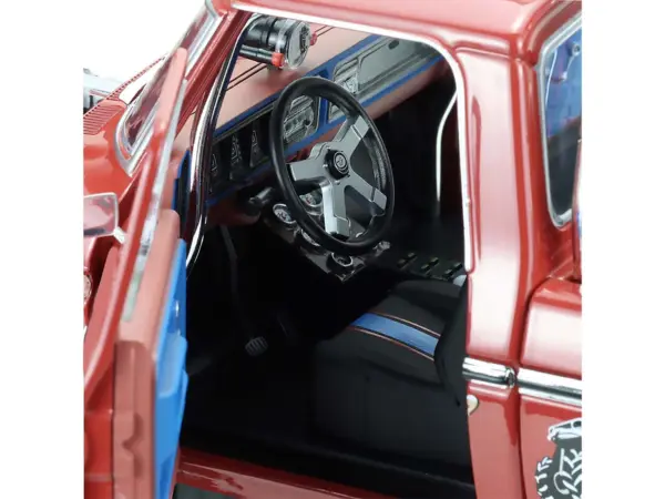 1979 Ford F-250 Monster Truck with 48-Inch Tires "Walkin' Tall" Red "Kings of Crunch" Series 1/18 Diecast Model Car by Greenlight #4