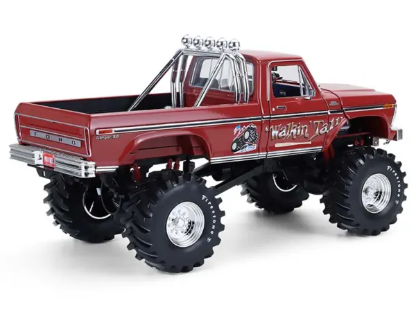 1979 Ford F-250 Monster Truck with 48-Inch Tires "Walkin' Tall" Red "Kings of Crunch" Series 1/18 Diecast Model Car by Greenlight #5