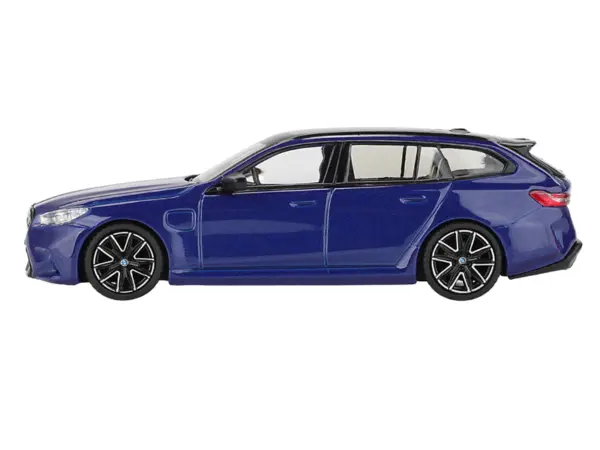 BMW M5 Touring Marina Bay Blue Metallic with Black Top and Sun Roof Limited Edition 1/64 Diecast Model Car by Mini GT #2