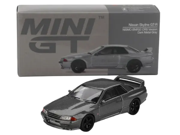 Nissan Skyline GT-R (NISMO BNR32 CRS Version) RHD (Right Hand Drive) Dark Metal Gray Metallic Limited Edition 1/64 Diecast Model Car by Mini GT #4