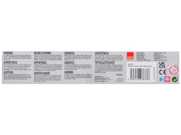 Level 1 Model Kit British 105mm Light Field Gun with 3 Scheme Options 1/76 Scale Plastic Model Kit by Airfix #5