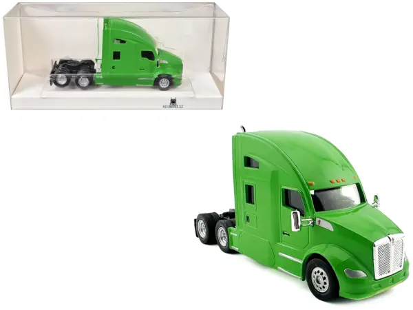 Kenworth T680 Sleeper Cab Lime Green 1/87 (HO) Plastic Model Car by HO Logistics #1
