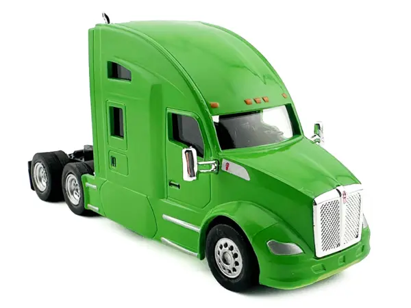 Kenworth T680 Sleeper Cab Lime Green 1/87 (HO) Plastic Model Car by HO Logistics #2
