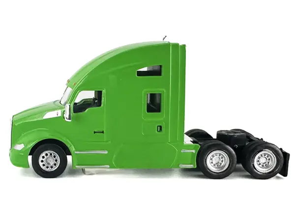 Kenworth T680 Sleeper Cab Lime Green 1/87 (HO) Plastic Model Car by HO Logistics #3