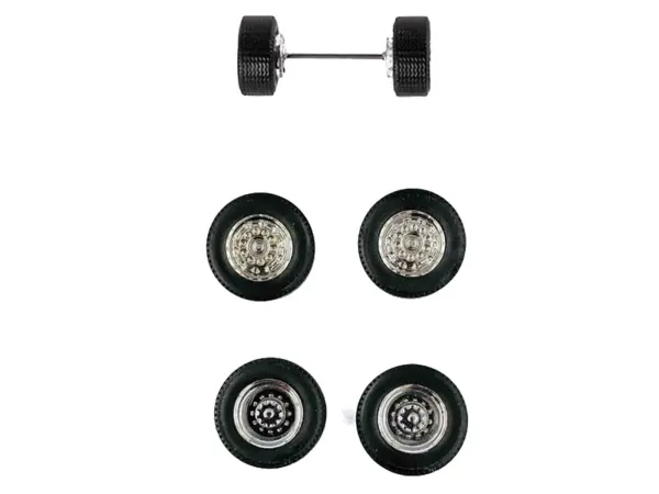Super Singles with Fronts Sets of Wheels (10 Sets) 1/87 (HO) Plastic Model by Promotex #2