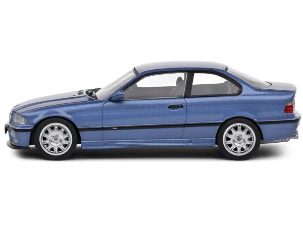 1999 BMW E36 M3 Coupe Estoril Blue Metallic 1/43 Diecast Model Car by Solido #2