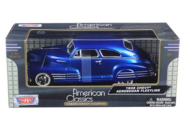 1948 Chevrolet Aerosedan Fleetline Blue 1/24 Diecast Model Car by Motormax #3