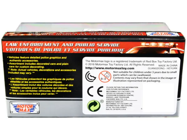 1983 Dodge Diplomat "Royal Canadian Mounted Police" (RCMP) Light Blue and White 1/43 Diecast Model Car by Motormax #2