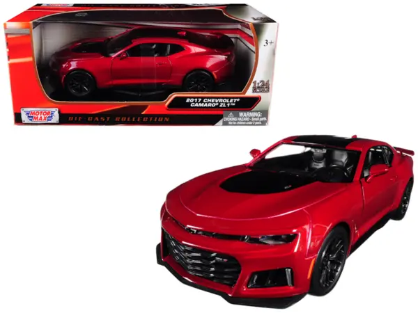 2017 Chevrolet Camaro ZL1 Burgundy 1/24 Diecast Car Model by Motormax #1