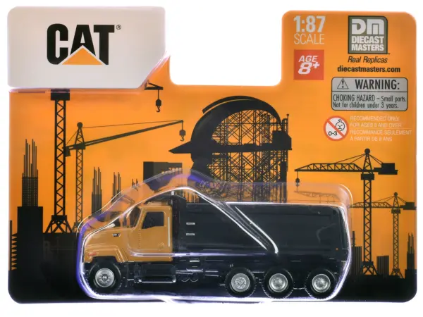CAT Caterpillar CT681 Dump Truck Yellow 1/87 (HO) Diecast Model by Diecast Masters #1
