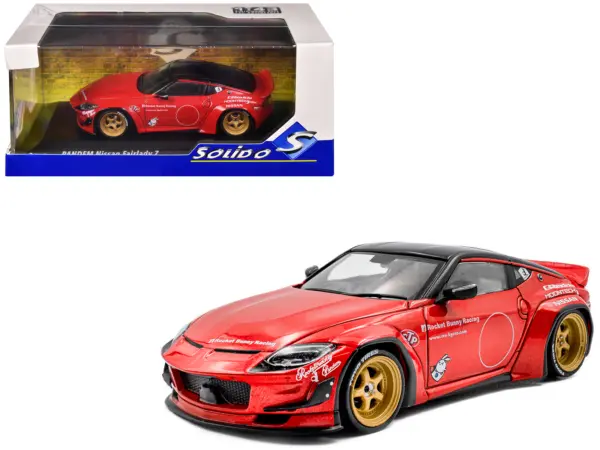 2022 Nissan Pandem Fairlady Z RHD (Right Hand Drive) Red Metallic with Black Top 1/43 Diecast Model Car by Solido #1