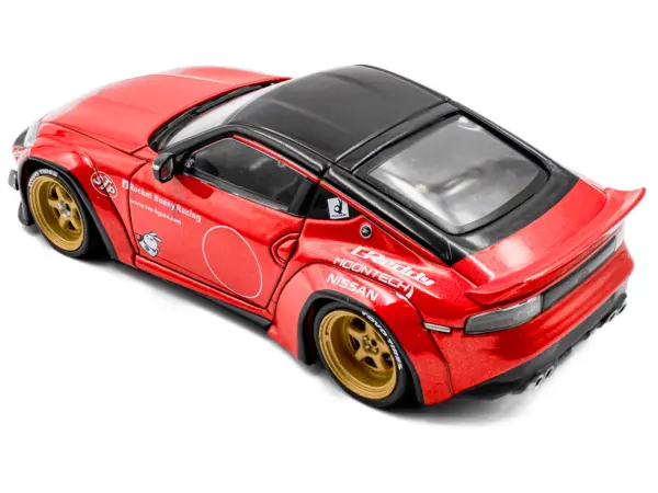 2022 Nissan Pandem Fairlady Z RHD (Right Hand Drive) Red Metallic with Black Top 1/43 Diecast Model Car by Solido #3