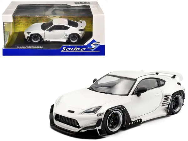 2022 Toyota Pandem GR86 White Metallic 1/43 Diecast Model Car by Solido #1