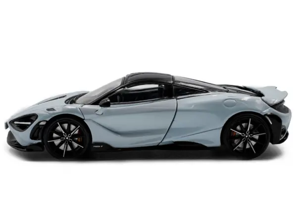2020 McLaren 765LT Ceramic Gray with Black Top 1/43 Diecast Model Car by Solido #2