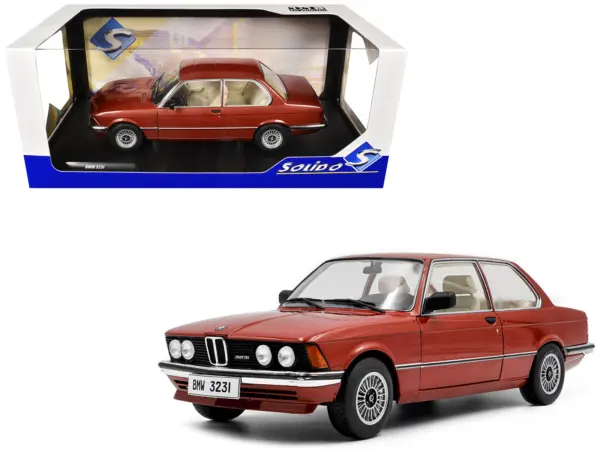 1980 BMW 323i Ruby Red Metallic 1/18 Diecast Model Car by Solido #1