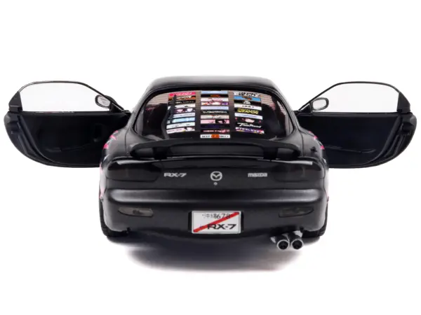 1994 Mazda RX7 (FDRS) RHD (Right Hand Drive) "Itasha Club" Black Metallic with Pink Graphics 1/18 Diecast Model Car by Solido #3