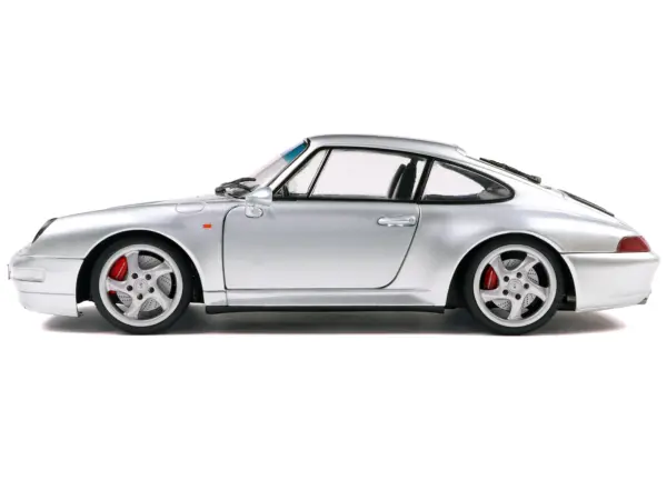 1996 Porsche 911 (993) 4S Polar Silver Metallic 1/18 Diecast Model Car by Solido #2