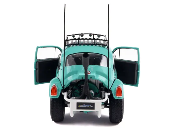 1976 Volkswagen Beetle Baja Miami Green with Pink Graphics 1/18 Diecast Model Car by Solido #4