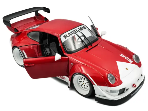 2020 RWB Bodykit "Porco Rosso" Red and White 1/18 Diecast Model Car by Solido #2