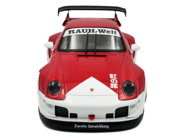 2020 RWB Bodykit "Porco Rosso" Red and White 1/18 Diecast Model Car by Solido #5
