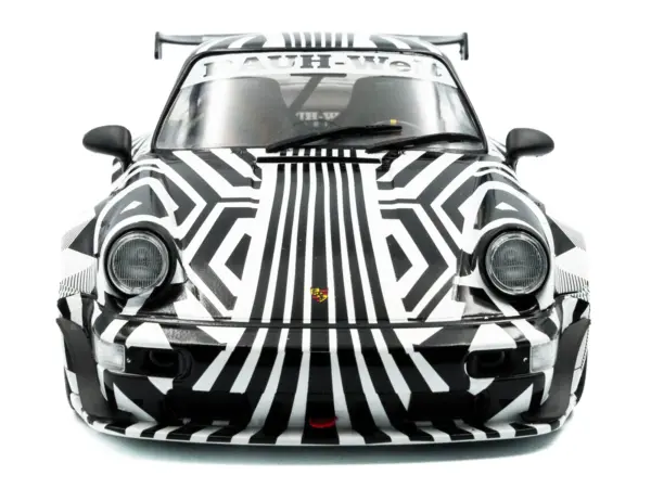 2022 RWB Bodykit #13 "The Zebra" Black and White Striped 1/18 Diecast Model Car by Solido #5