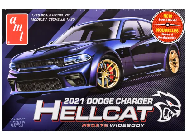 Skill 2 Model Kit 2021 Dodge Charger Hellcat Redeye Widebody 1/25 Scale Model by AMT #1